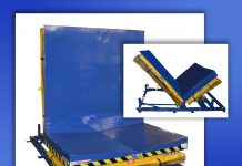 Hydraulic Upender with V-Cradle is Ideal for Positioning Cylindrical Products